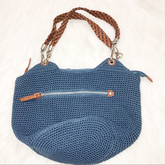 The Sak Handbags - The Sak blue cross weave blue handbag
